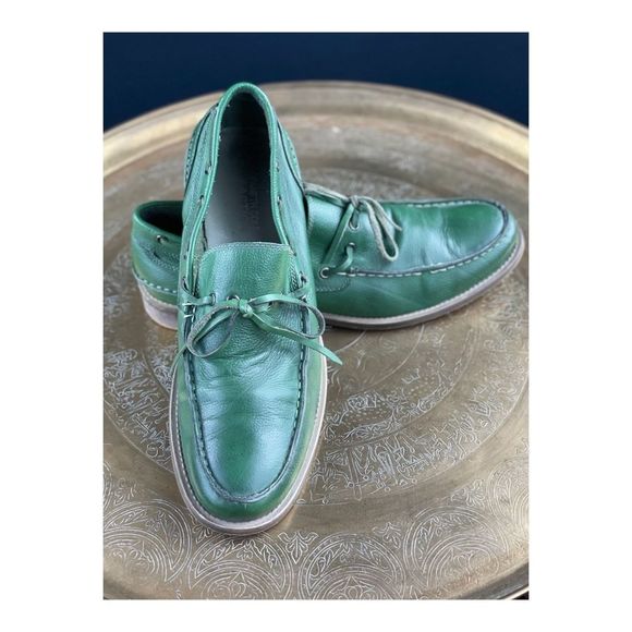 Kenneth Cole Reaction Men’s Green Loafers Slip On Top Sider Boat Deck Sz 11.5 - Picture 8 of 14